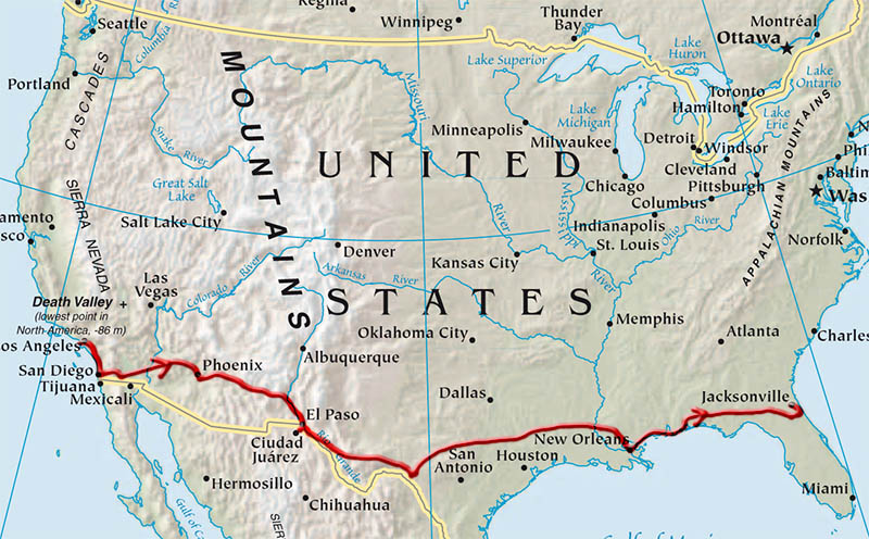 Route in the USA
